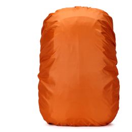 1pc 60L Portable Outdoor Backpack; Waterproof Dust Cover Travel Backpack Rain Cover Camping Sports Accessories (Capacity: 60L, Color: Orange)