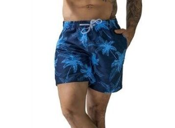 Men's Beachwear Holiday Swim Trunks Quick Dry (Color: Blue, size: S)